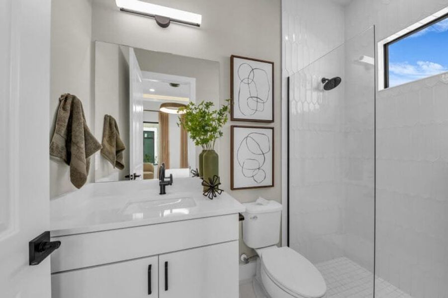 Representative furnished interior of a home built from the Silver Palm – Phase 2 by Medallion Home in Aqua, Bradenton (Image 52).