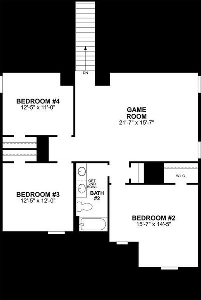 2D floor plan layout of this home in Tarrytown, Crowley, TX (Image 3).