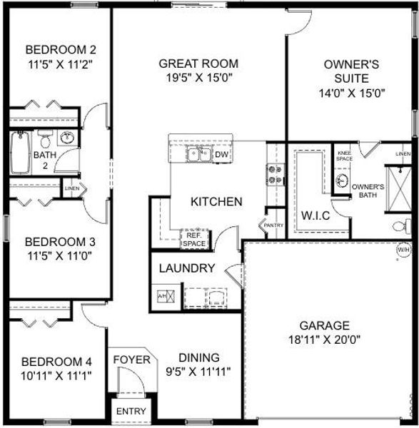 2D floor plan layout of this home in , Port St. Lucie, FL (Image 3).