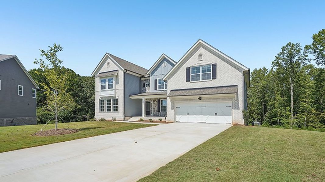 Representative exterior photo of a completed home built from the Sonoma by D.R. Horton in Thalley Creek Estates, Cumming, GA (Image 2).