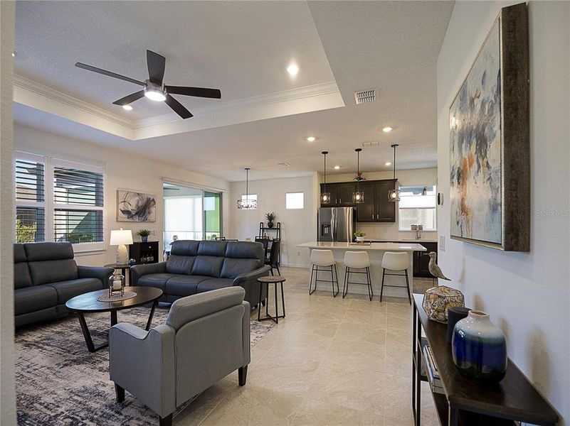 Furnished interior view inside a new home in Del Webb Stone Creek, Ocala (Image 13).