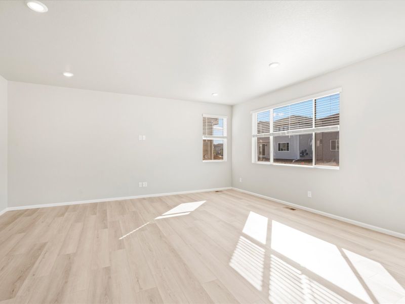 The Bergamot floorplan interior image taken at a Meritage Homes community in Brighton, CO.