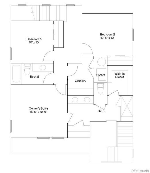 2D floor plan layout of this home in Parterre, Thornton, CO (Image 3).