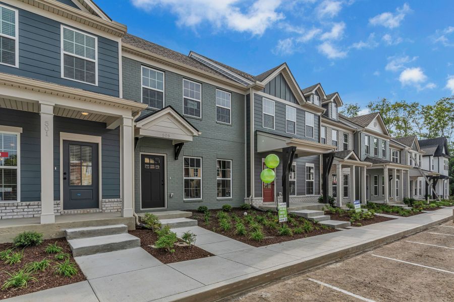 Front exterior of a new home in Oxford Station, Gallatin, TN, highlighting curb appeal (Image 16).