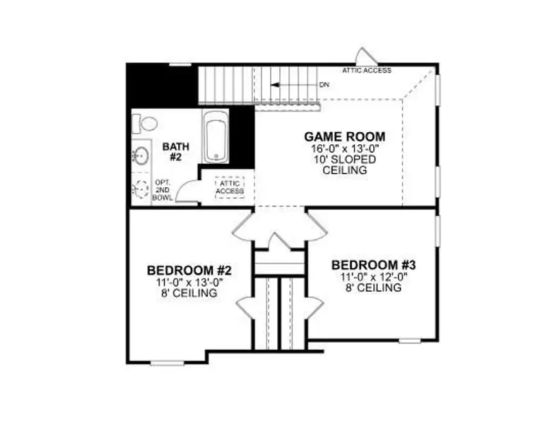 2D floor plan layout of this home in Sorella, Tomball, TX (Image 5). 2D floor plan layout of this home in Sorella, Tomball, TX (Image 5).