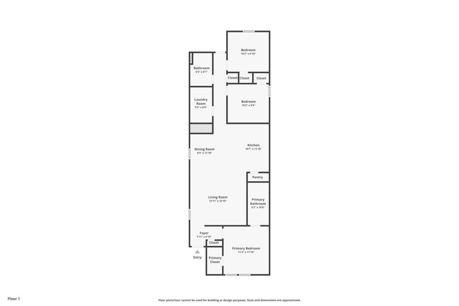 2D floor plan layout of this home in Valverde, Bastrop, TX (Image 5).