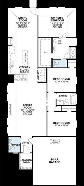 2D floor plan layout of this home in ValleyBrooke, Mesquite, TX (Image 2).