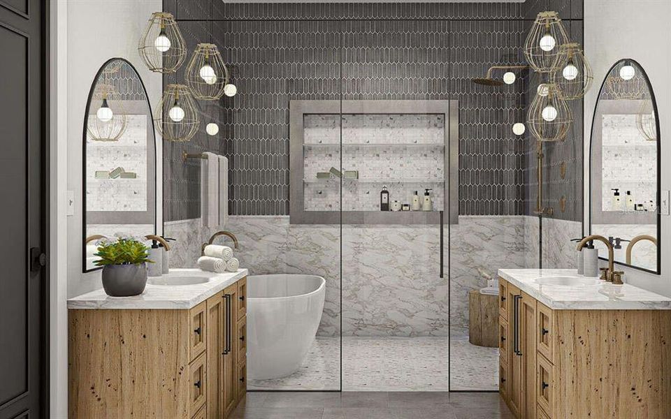 Furnished interior view inside a new home in , Tampa (Image 11).