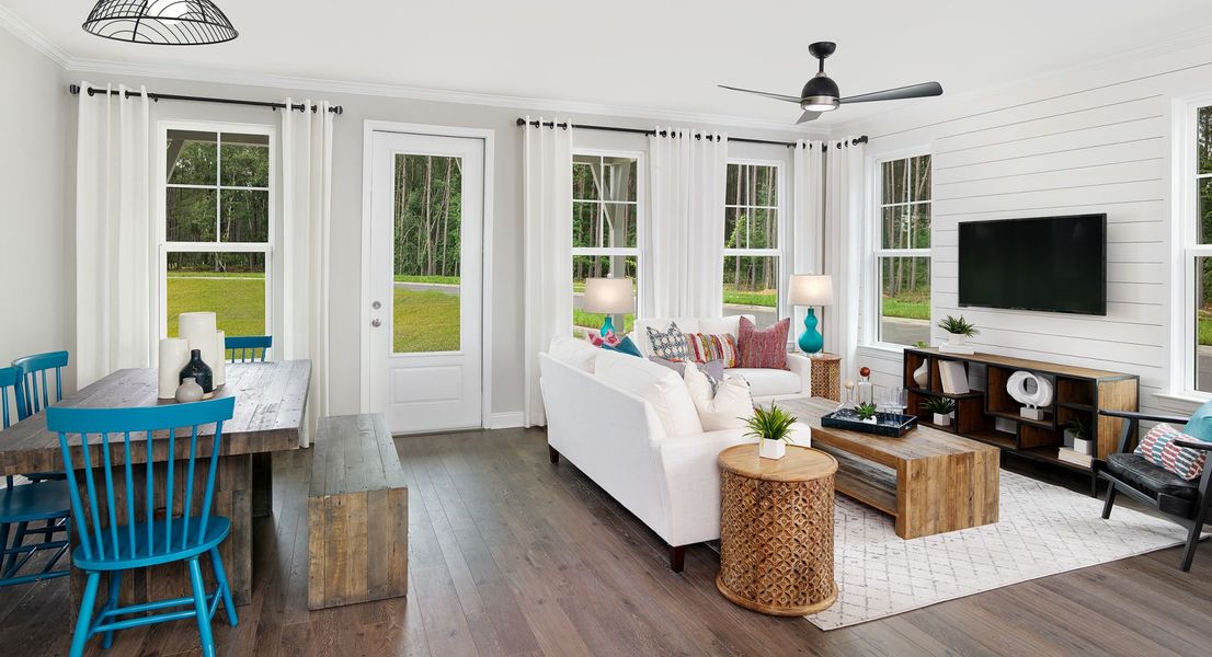 Representative furnished interior of a home built from the Byrnes 2 Story by Pulte Homes in Long Savanna, Charleston (Image 6). Representative furnished interior of a home built from the Byrnes 2 Story by Pulte Homes in Long Savanna, Charleston (Image 6).