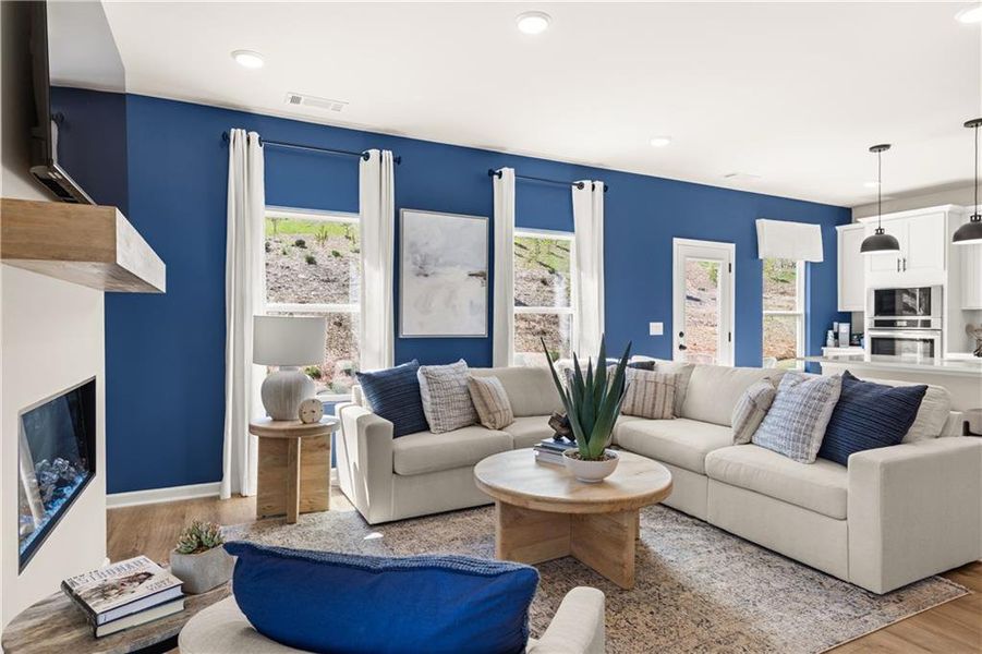 Furnished interior view inside a new home in The Bluffs, Canton (Image 8).