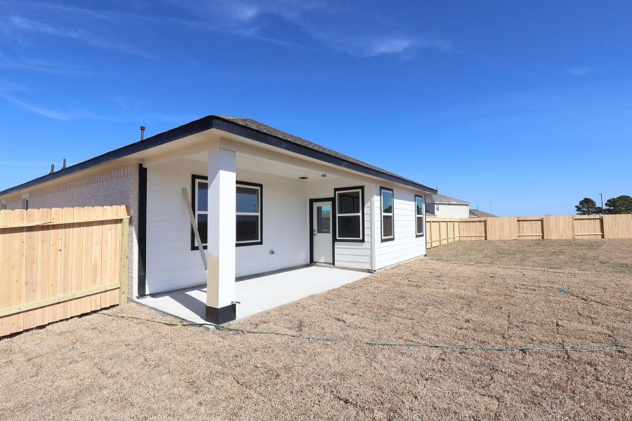 Covered patio in the backyard Covered patio in the backyard