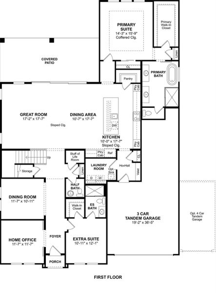 The Stirling floor plan by K. Hovnanian Homes. 1st Floor Shown. *Prices, plans, dimensions, features, specifications, materials, and availability of homes or communities are subject to change without notice or obligation.