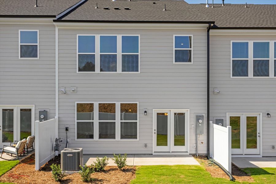 Exterior details and patio area of a home in Sweetbrier, Durham (Image 4).
