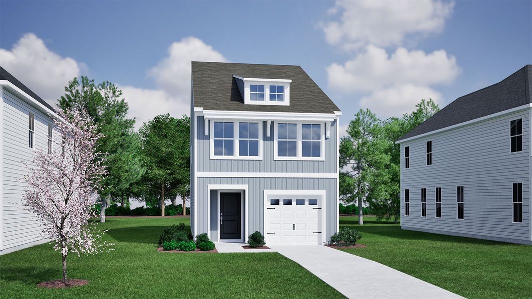 Representative exterior photo of a completed home built from the Douglas - Genesis Value Collection by Mungo Homes in Central Creek, Goose Creek, SC (Image 10).