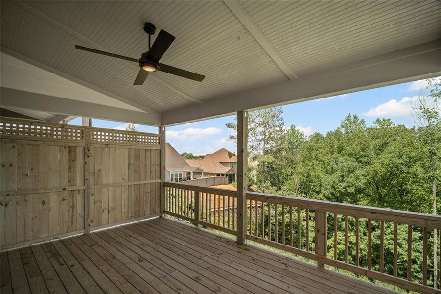 Exterior details and patio area of a home in The Retreat at River Green, Canton (Image 25).