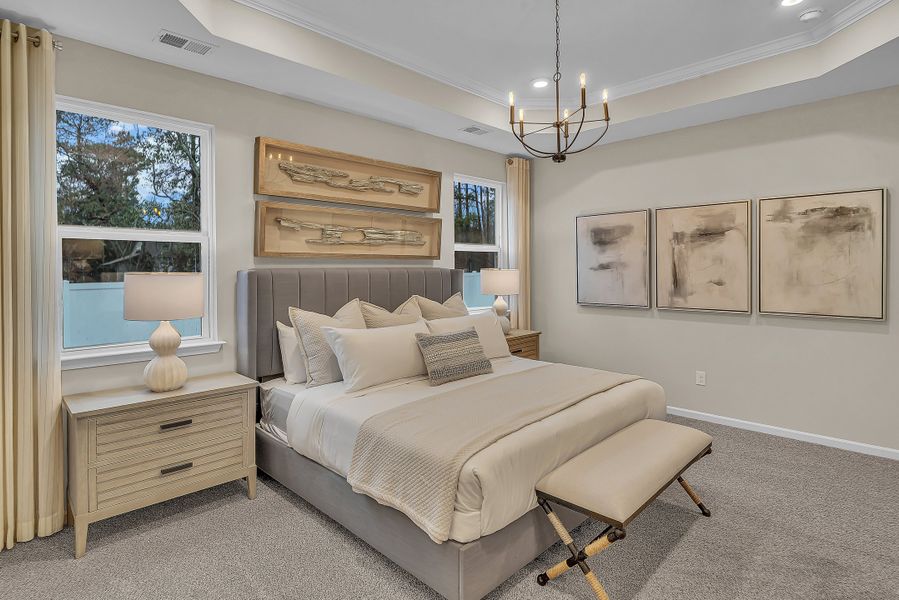 Representative furnished interior of a home built from the The Wave Crest by Chesapeake Homes in Bridgewater - Shorehaven Village, Little River (Image 10).