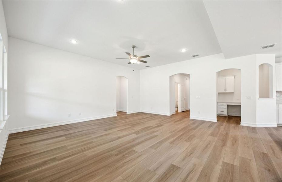 Open concept gathering room creating a spacious and inviting atmosphere