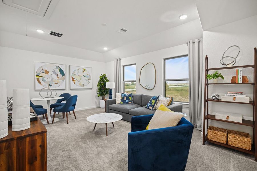 Game room in the Oak home plan by Trophy Signature Homes – REPRESENTATIVE PHOTO