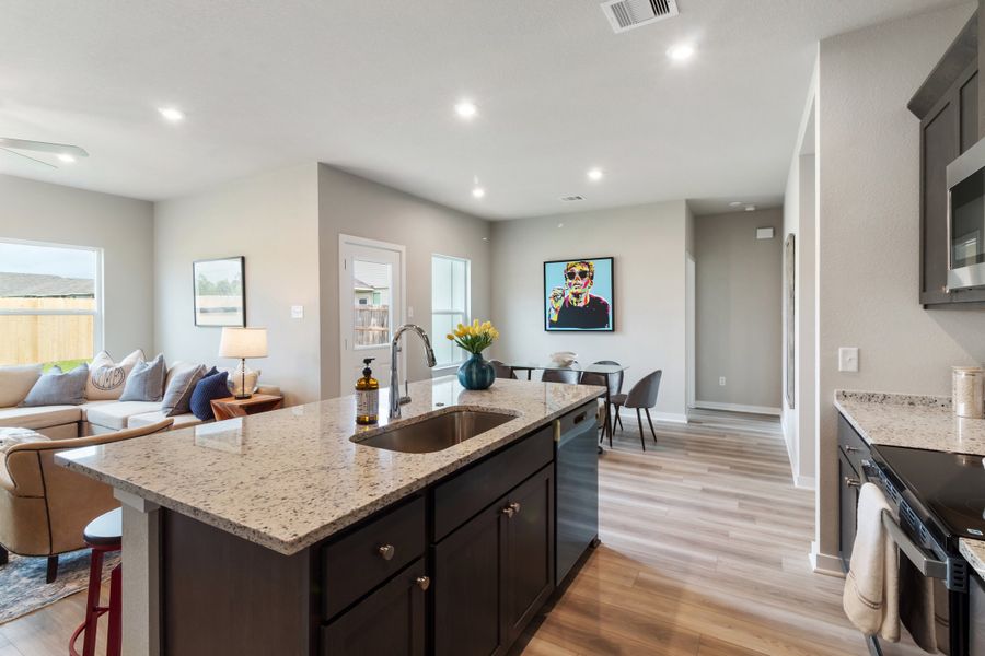 Representative furnished interior of a home built from the Frio by Omega Builders in Hillside Village, Temple (Image 5).