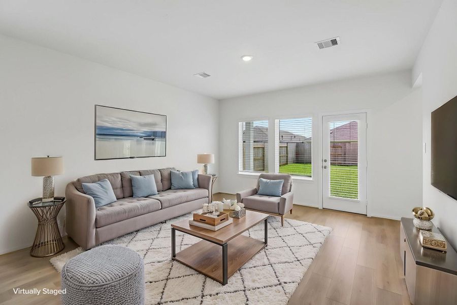 Furnished interior view inside a new home in Landing Meadows - Premier Series, New Caney (Image 13). Furnished interior view inside a new home in Landing Meadows - Premier Series, New Caney (Image 13).