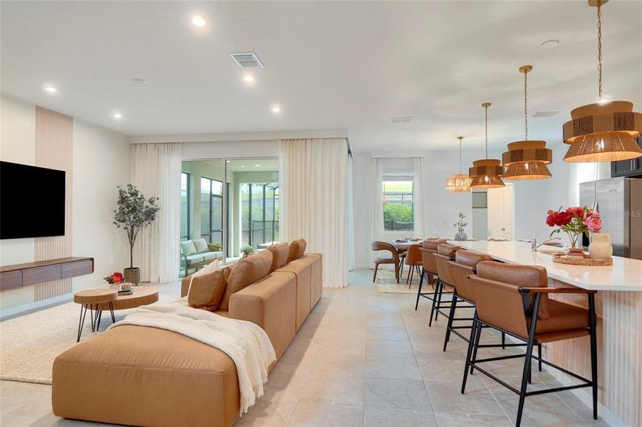 Furnished interior view inside a new home in Solara Resort, Kissimmee (Image 4).