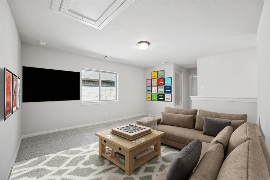 Furnished interior view inside a new home in Creekshaw – Classic, Royse City (Image 14). Furnished interior view inside a new home in Creekshaw – Classic, Royse City (Image 14).