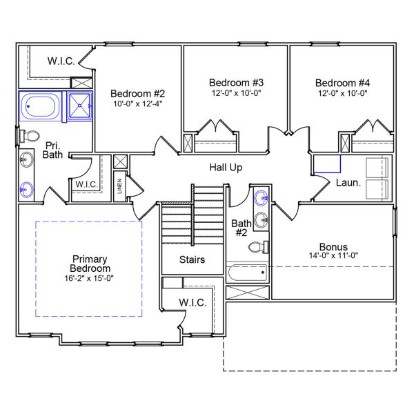 2D floor plan layout of this home in Pebble Branch, Chapin, SC (Image 3).