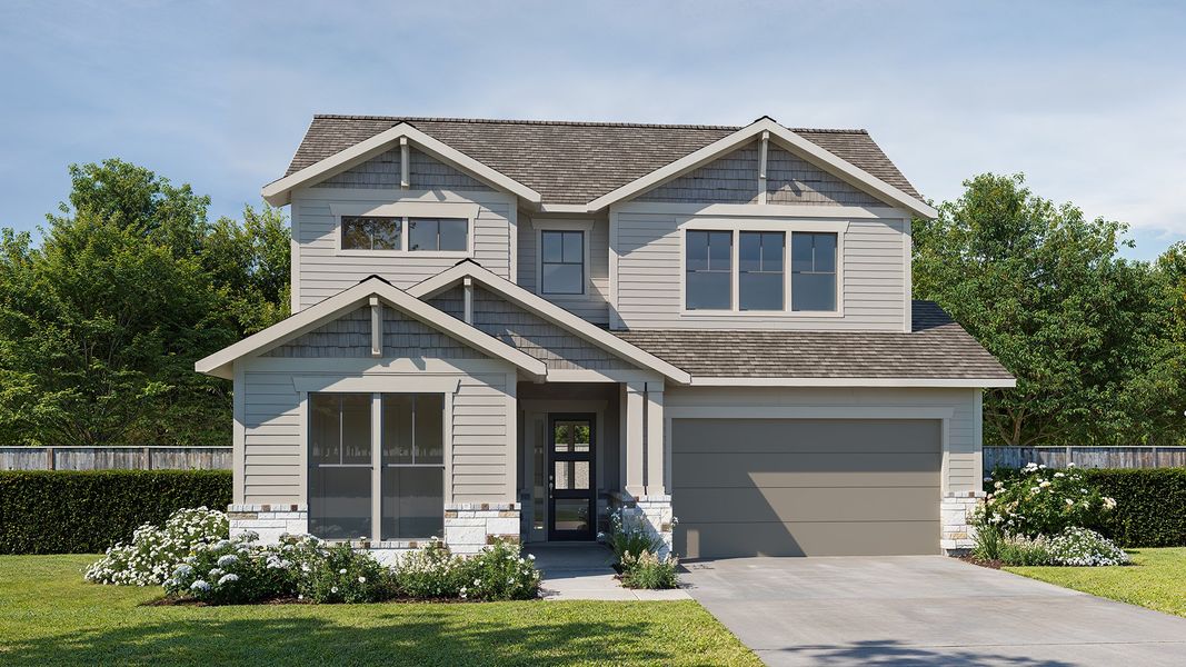 Representative exterior photo of a completed home built from the 2713J by Perry Homes in Hyland Trail, Green Cove Springs, FL (Image 5).