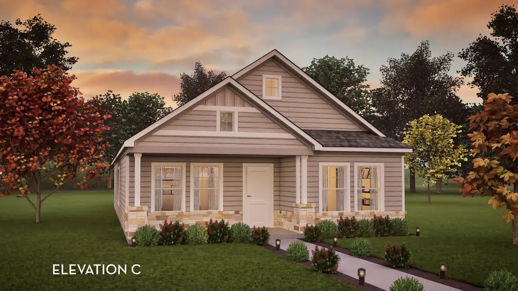 Representative exterior photo of a completed home built from the Onyx by CastleRock Communities in Whisper South, San Marcos, TX (Image 17).