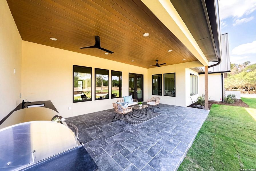 Exterior details and patio area of a home in , Boerne (Image 32).
