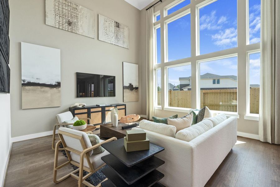 Furnished interior view inside a new home in Sienna Village of Anderson Springs 50', Missouri City (Image 9). Furnished interior view inside a new home in Sienna Village of Anderson Springs 50', Missouri City (Image 9).