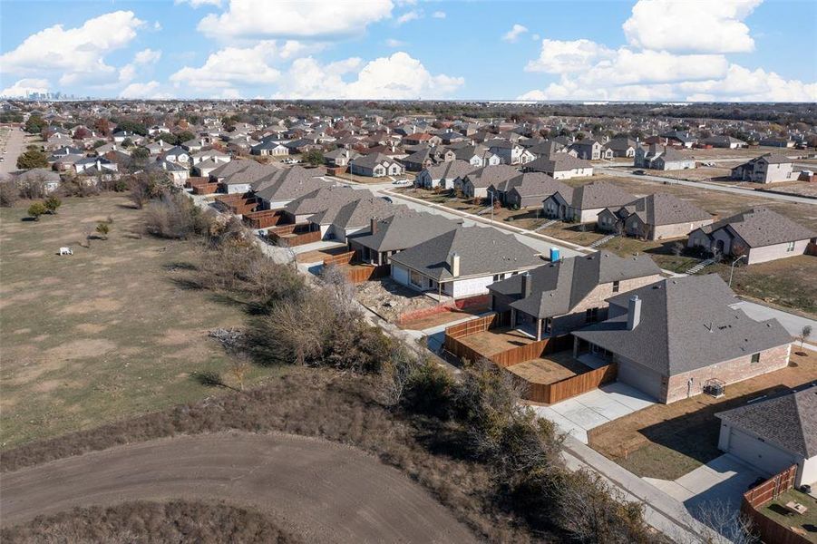 Birds eye view of property