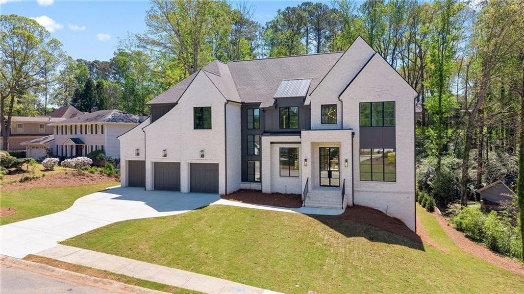 Front exterior of a new home in , Marietta, GA, highlighting curb appeal (Image 27).