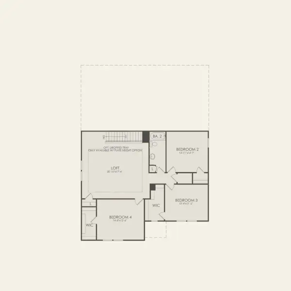 2D floor plan layout for the Whitestone by Pulte Homes in Waypointe, Port Orange, FL (Image 5).