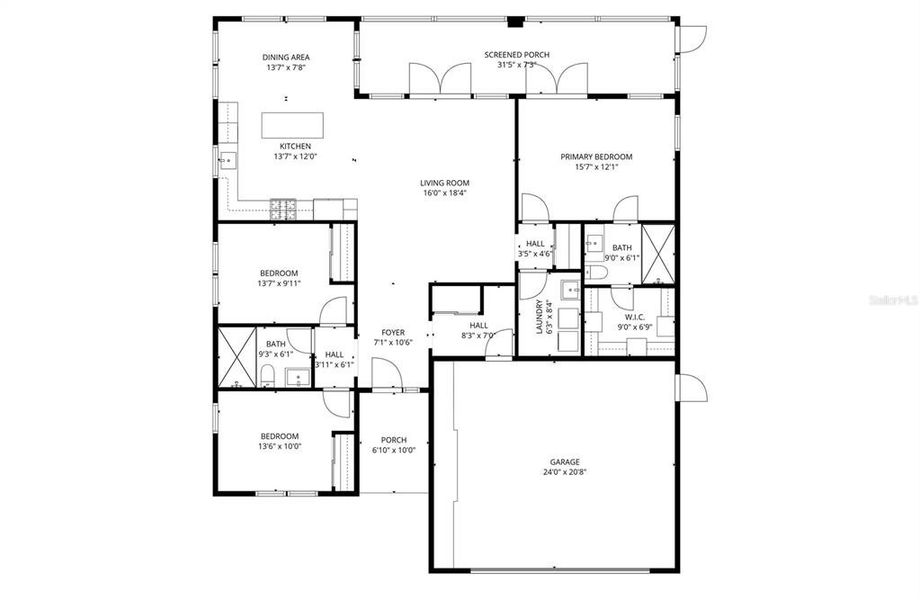 2D floor plan layout of this home in , Tavares, FL (Image 3).