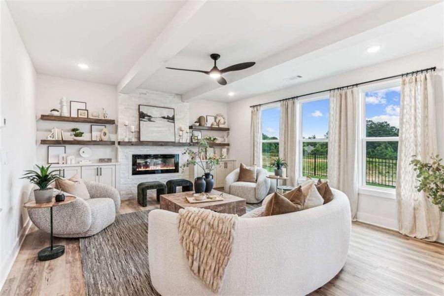 Furnished interior view inside a new home in , Buford (Image 9).