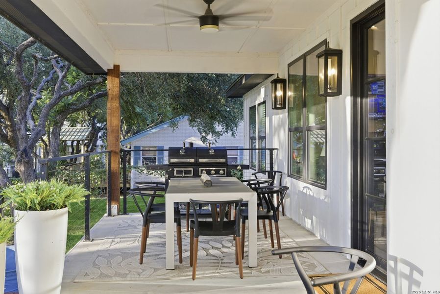 Exterior details and patio area of a home in , Kingsland (Image 3). Exterior details and patio area of a home in , Kingsland (Image 3).