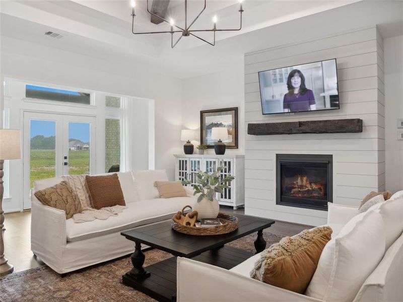 Cozy fireplace in great room (*Photo not of actual home and used for illustration purposes only.)