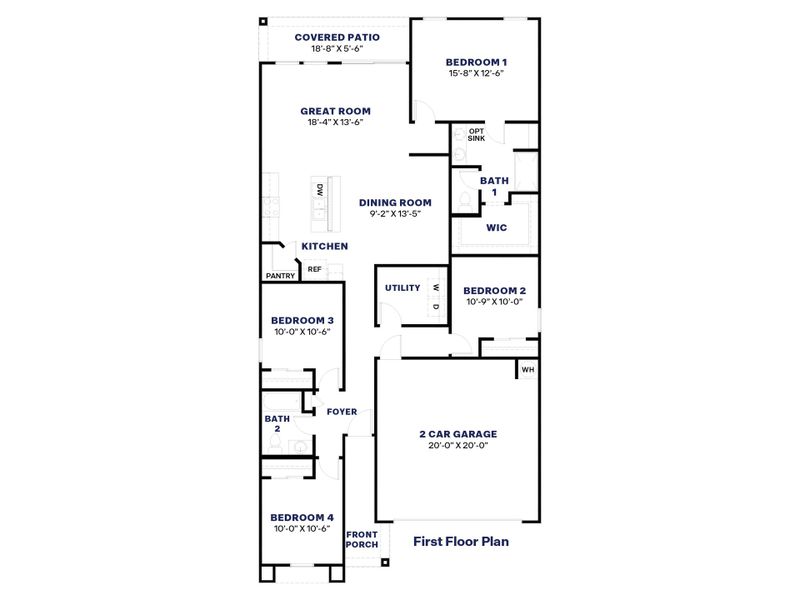 2D floor plan layout for the Easton by D.R. Horton in Remington, Buckeye, AZ (Image 3). 2D floor plan layout for the Easton by D.R. Horton in Remington, Buckeye, AZ (Image 3).