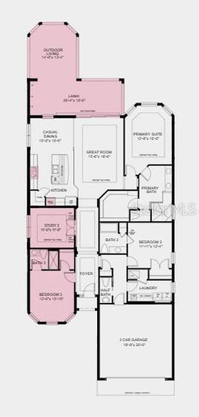 2D floor plan layout of this home in Esplanade at Wiregrass Ranch, Wesley Chapel, FL (Image 3). 2D floor plan layout of this home in Esplanade at Wiregrass Ranch, Wesley Chapel, FL (Image 3).