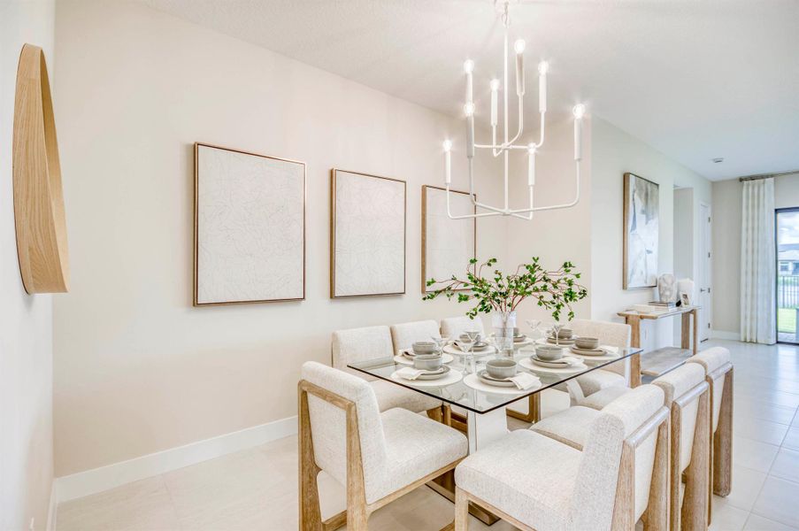 Furnished interior view inside a new home in Apex at Avenir, Palm Beach Gardens (Image 27).