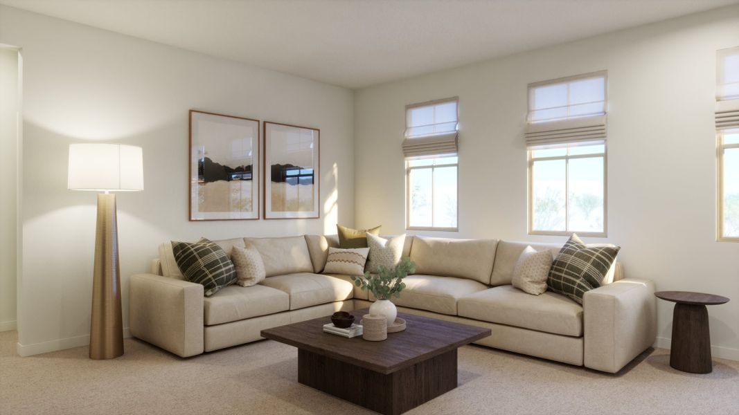 Representative furnished interior of a home built from the 2 by Risewell Homes in Bella Storia, Gilbert (Image 9). Representative furnished interior of a home built from the 2 by Risewell Homes in Bella Storia, Gilbert (Image 9).