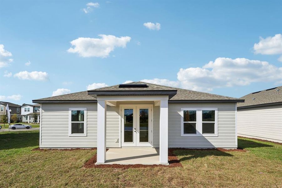 Exterior details and patio area of a home in Ellington Traditional, St. Cloud (Image 4). Exterior details and patio area of a home in Ellington Traditional, St. Cloud (Image 4).