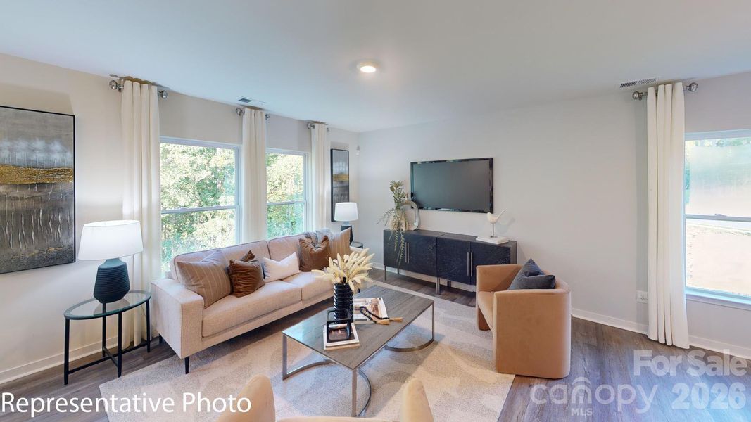 Furnished interior view inside a new home in Huffman Ridge, Hickory (Image 40).