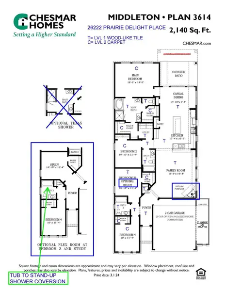 2D floor plan layout of this home in Jubilee, Hockley, TX (Image 5).