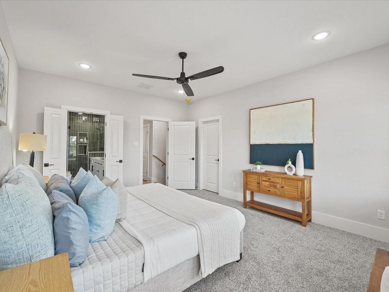 Furnished interior view inside a new home in Skyline Homes at Cavalcade, Houston (Image 11).