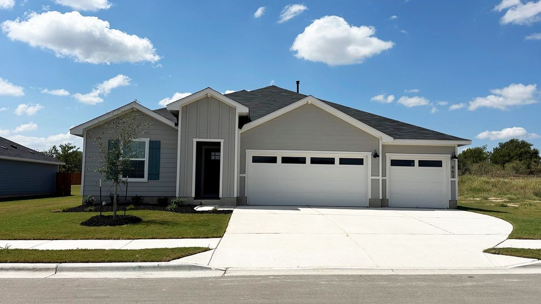 Representative exterior photo of a completed home built from the The Fairfield by D.R. Horton in Watermill, Uhland, TX (Image 2). Representative exterior photo of a completed home built from the The Fairfield by D.R. Horton in Watermill, Uhland, TX (Image 2).