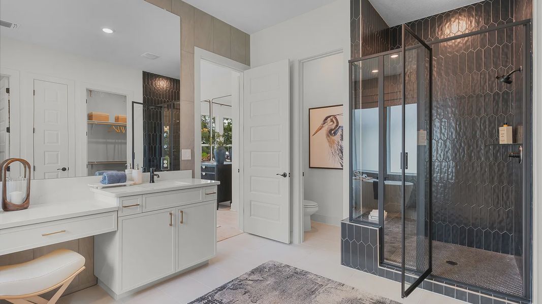 Representative furnished interior of a home built from the Malani by Chesmar Homes in Berry Creek Highlands, Georgetown (Image 36).