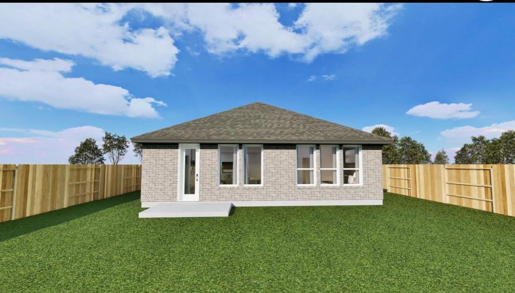 Exterior details and patio area of a home in Sunterra, Katy (Image 3).