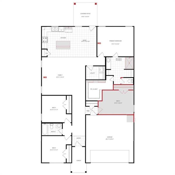 2D floor plan layout of this home in Palmilla Springs 50s Sales Phase 2, Fort Worth, TX (Image 2). 2D floor plan layout of this home in Palmilla Springs 50s Sales Phase 2, Fort Worth, TX (Image 2).